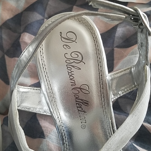 Rhinestone Silver Dress Heels - Picture 3 of 7